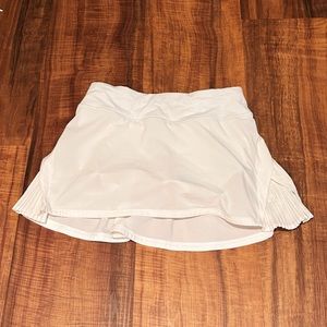 Lululemon Peak Pleat White Tennis Skirt